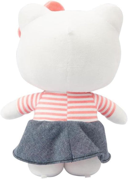 Peluche Hello Kitty Tutina Rosa Jeans 30Cm Pupazzo Morbido Da Collezione Plh1079