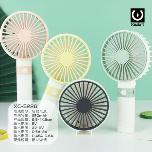 Wisdom Mini Ventilatore Portatile Ricaricabile Usb Casa Campeggio A Mano/Tavolo
