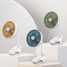 Ventilatore Mini Ricaricabile a Morsetto Clip Portatile da Viaggio Tavolo Carrozzino Ufficio