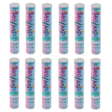 12pz Tubo Spara Coriandoli Baby Shower Sesso Gender Reveal Party Girl (Femmina)