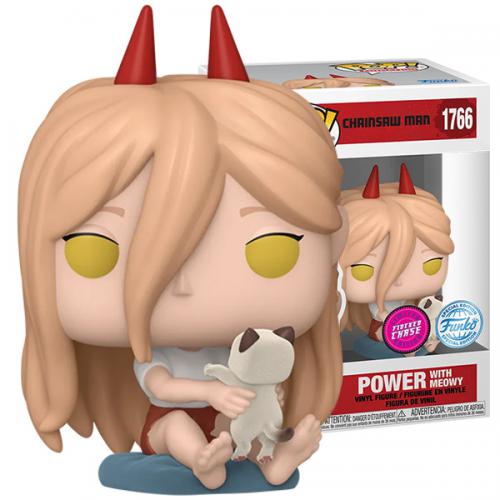 Funko Pop ! Animation - Chainsaw Man (1766) Power w/ Meowy (Chase) 9cm
