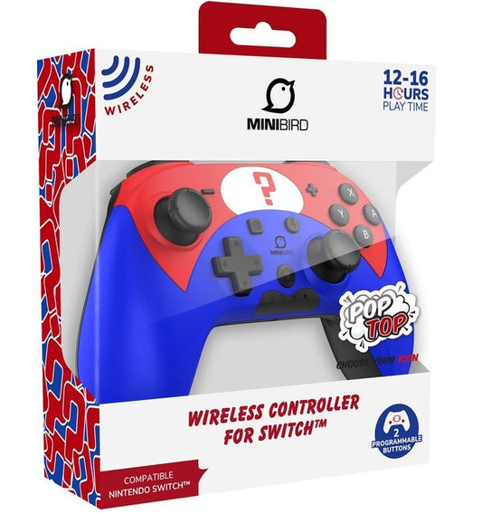 Minibird - Controller Nintendo Switch Wireless (Mario Bros) Joystick Senza Filo