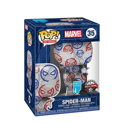 Funko Pop Art Series Marvel 35 Spiderman Special Edition Custodia Rigida Gitd