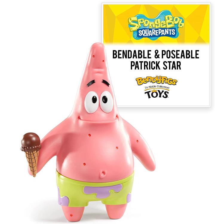 BENDYFIGS - SPONGEBOB SQUAREPANTS (PATRICK) STAR FIGURE WITH DISPLAY STAND GIOCO
