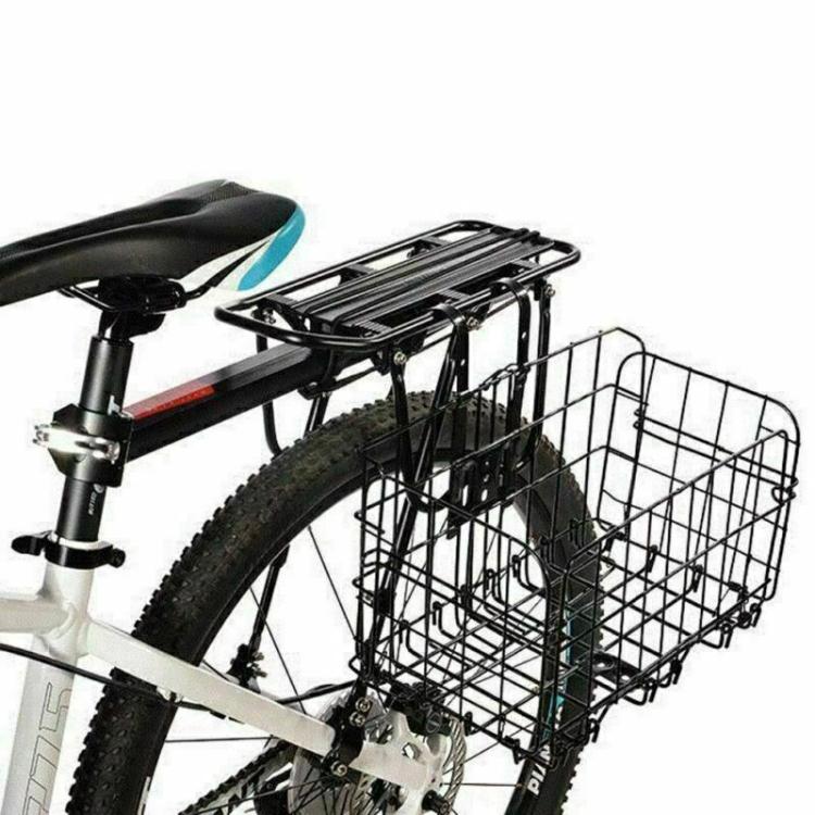 CESTINO PORTAPACCHI PIEGHEVOLE BICI ANTERIORE POSTERIORE BICICLETTA RICHIUDIBILE