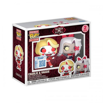 Funko Pocket Pop! Keychain -  Hazbin Hotel: Charlie & Vaggie 2 Pack Special
