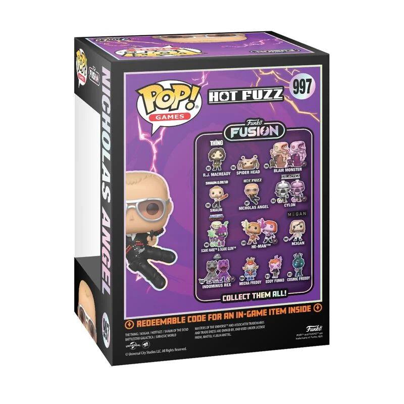 Funko Fusion Pop ! Games Hot Fuzz  (997) Nicholas Angel Vinyl Figure Statua 9Cm