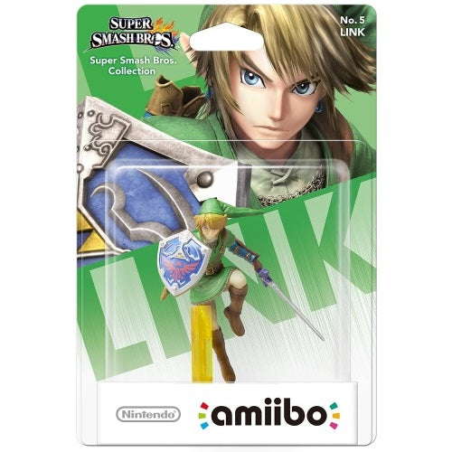 AMIIBO NINTENDO SUPER SMASH BROS COLLECTION - LINK NO.5  FIGURE STATUA ZELDA HAC