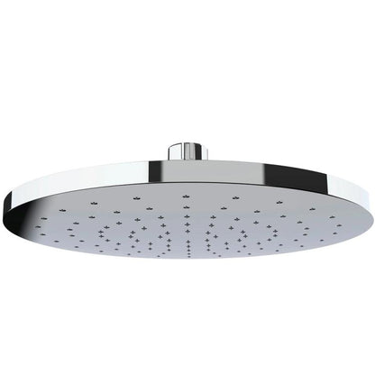 Soffione Doccia Autopulente Anticalcare Abs Cromato Effetto Pioggia Tondo 22.5Cm