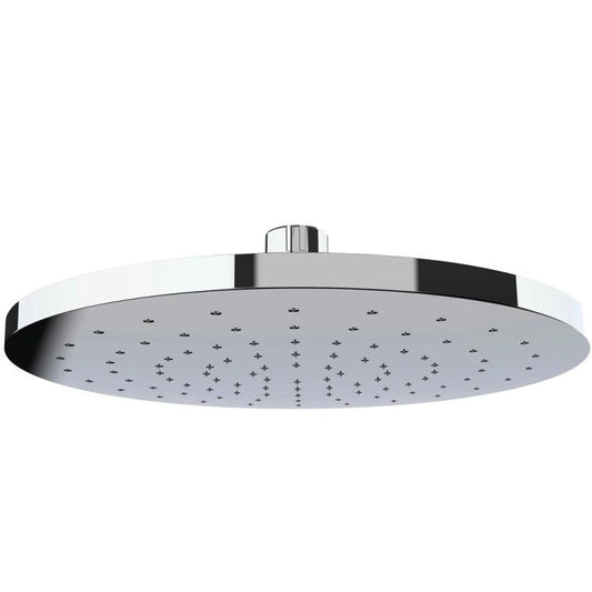 Soffione Doccia Autopulente Anticalcare Abs Cromato Effetto Pioggia Tondo 22.5Cm