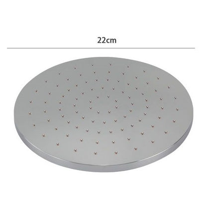 Soffione Doccia Autopulente Anticalcare Abs Cromato Effetto Pioggia Tondo 22.5Cm