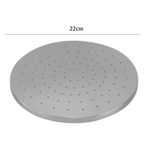 Soffione Doccia Autopulente Anticalcare Abs Cromato Effetto Pioggia Tondo 22.5Cm