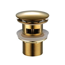 Piletta Di Scarico Click Clack 1/4 Lavandino Lavabo Bidet Tappo Pressione (Oro)