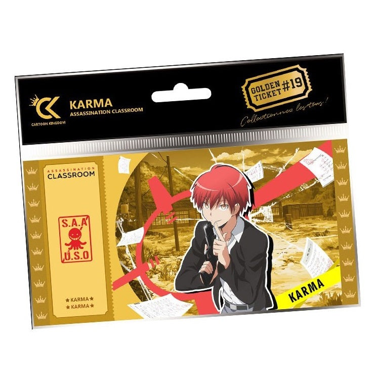 CARTOON KINGDOM - GOLDEN TICKET: ASSASSINATION CLASSROOM (KARMA) #19 COLLEZIONE