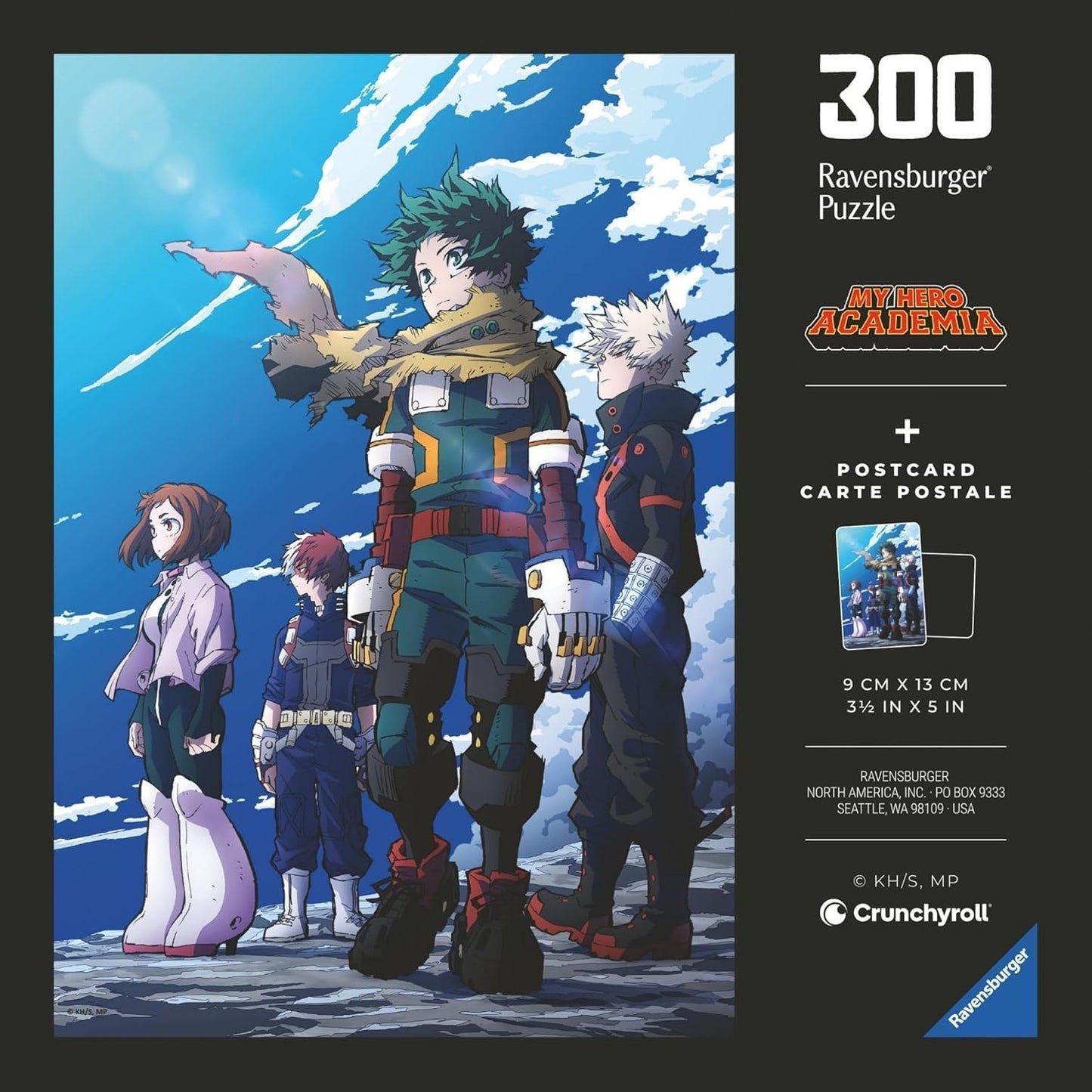 Ravensburger - Puzzle My Hero Academia + Postcard Carte Postale 300 pz  27 x 39cm