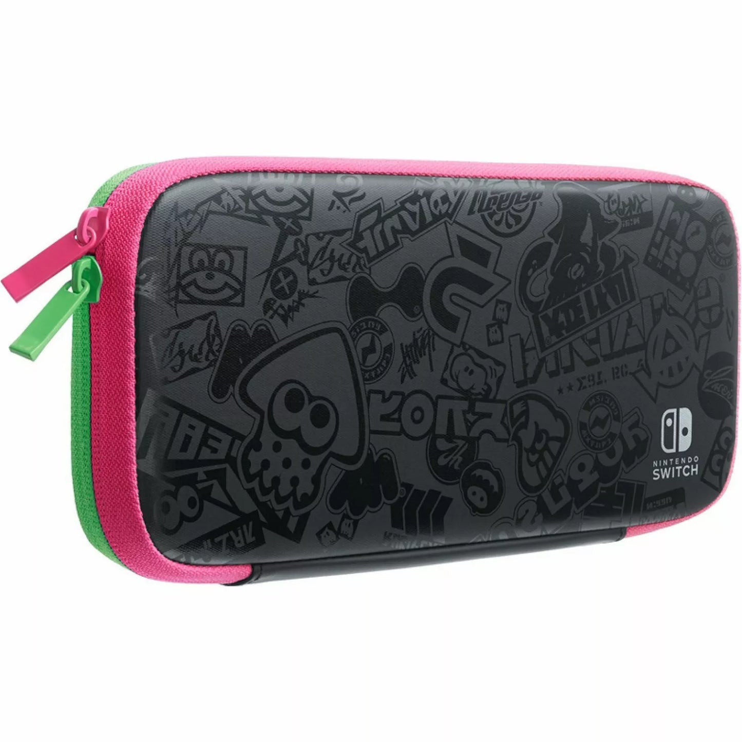 Nintendo Switch Kit Custodia Splatoon Neon Verde/Rosa + Pellicola Protettiva