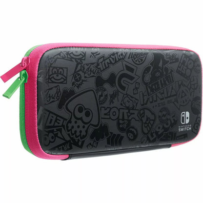 Nintendo Switch Kit Custodia Splatoon Neon Verde/Rosa + Pellicola Protettiva