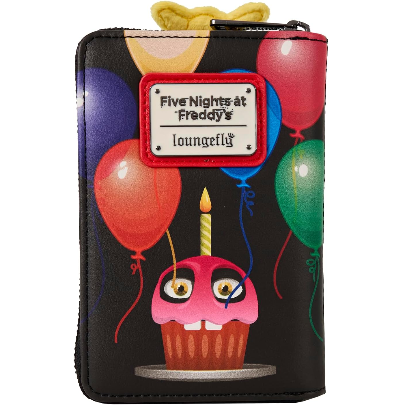 Funko Loungefly: Portafoglio FNAF con cerniera a forma di Chica di Five Nights at Freddy's Party in versione peluche per cosplay