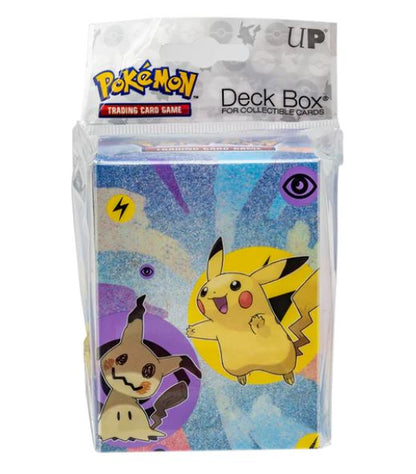 Ultra Pro Pokemon Porta Mazzo Verticale Pikachu/Mimikyu Box 75 Carte Collezione