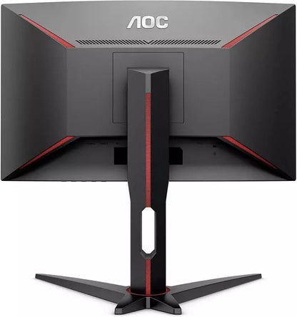 Monitor Aoc Gaming 24" Full Hd Curved Led 144hz C24g1 Hdmi Fhd Nero Rosso