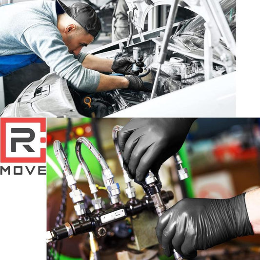 Guanti In Nitrile Monouso 100Pz Ultra Resistenti Lavoro Industria Meccanici Tg.L