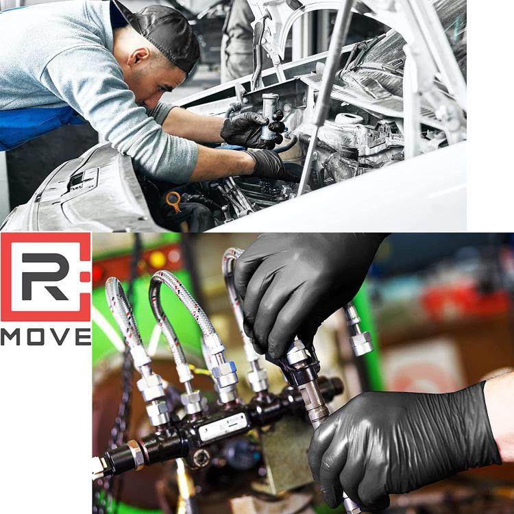 Guanti In Nitrile Monouso 100Pz Ultra Resistenti Lavoro Industria Meccanici Tg.S