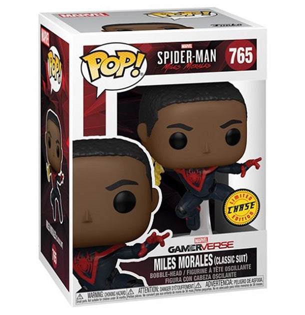 Funko Pop ! Spiderman Miles Morales - (765) Classic Suit No Mask (Chase) Figure