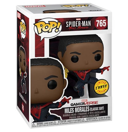 Funko Pop ! Spiderman Miles Morales - (765) Classic Suit No Mask (Chase) Figure