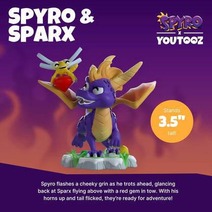 You Tooz Playstation Spyro The Dragon - Spyro And Sparx Vinyl Figure 9 cm