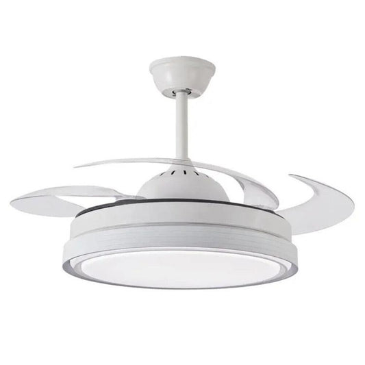 Ventilatore Da Soffitto E Plafoniera 40W Lampadario Led 3 Pale Wifi Telecomando