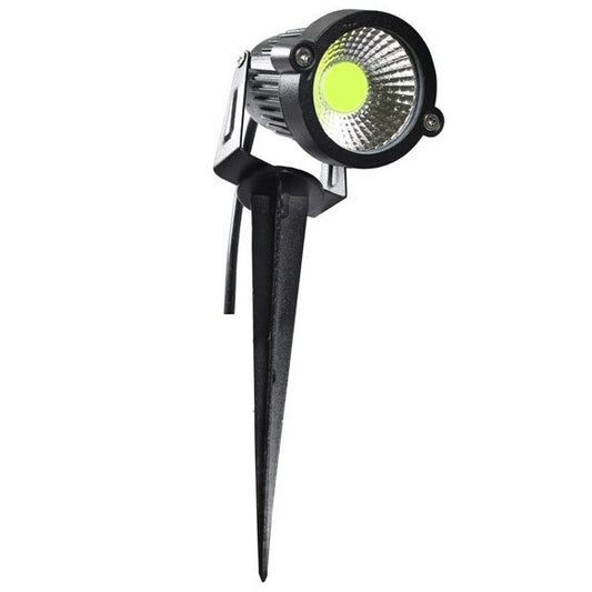 Faretto Led 5W Da Esterno Con Picchetto Giardino Staffa Parete Proiettore 6500K