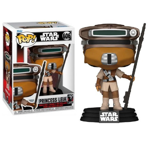 Funko Pop ! Star Wars Ritorno Jedi 40Th - (606) Princess Leia Bobble Head 9Cm