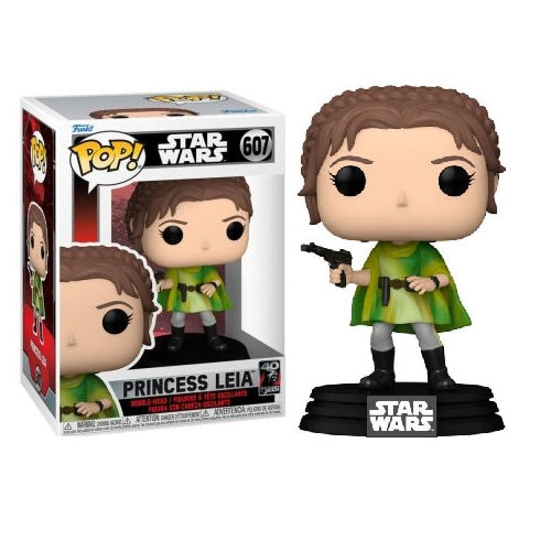 Funko Pop ! Star Wars Jedi 40Th - (607) Princess Leia Figure 9Cm Guerre Stellari
