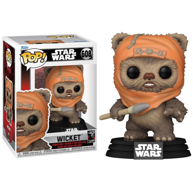 Funko Pop ! Star Wars Jedi 40Th - (608) Wicket Bobble Vinyl Figure 9Cm