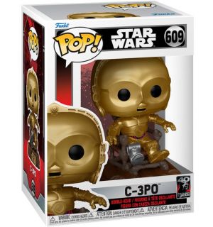 Funko Pop ! Star Wars Jedi 40Th - (609) C-3P0 Vinyl Figure 9Cm Guerre Stellari