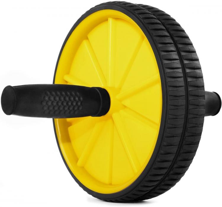 Fitlover Ruota Addominali Diametro 17Cm Giallo/Rosso Petto Flessioni Glutei