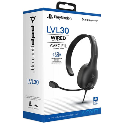 Pdp Cuffie Gaming Chat Lv30 Ps4 / Ps5 Ufficiale Playstation Con Microfono Gioco