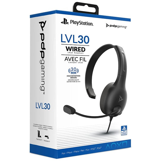 Pdp Cuffie Gaming Chat Lv30 Ps4 / Ps5 Ufficiale Playstation Con Microfono Gioco