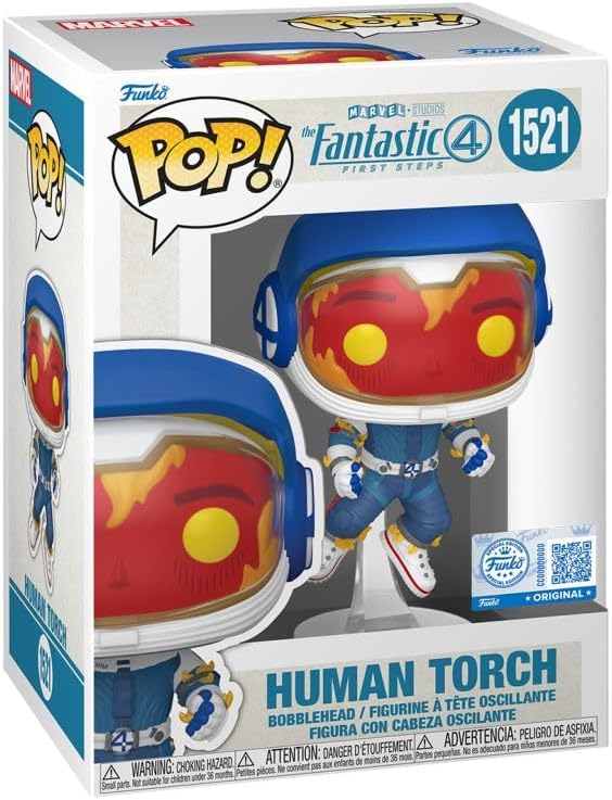 Funko Pop! Marvel: The Fantastic 4 First Steps (1521) Human Torch (Special Edition) Bobblehead Vinyl Figure 9cm