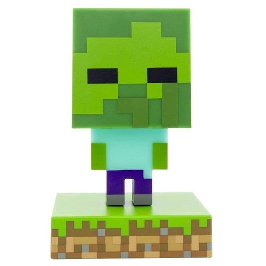 Paladone Minecraft Zombie Light Icons Bdp Lampada  Notte 3D Gioco Led Pp6592Mcf