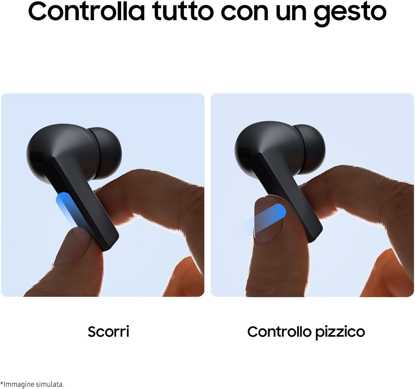 Samsung Buds3 FE Auricolari Wireless Cuffie Bluetooth Cancellazione Rumore Black