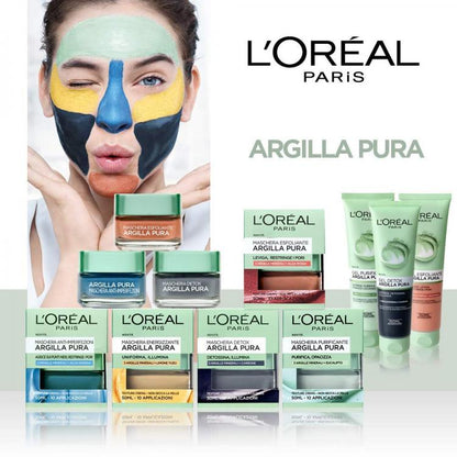 L'Oreal Paris Maschera Viso Argilla Pura Anti-Imperfezioni Naturale Punti Neri