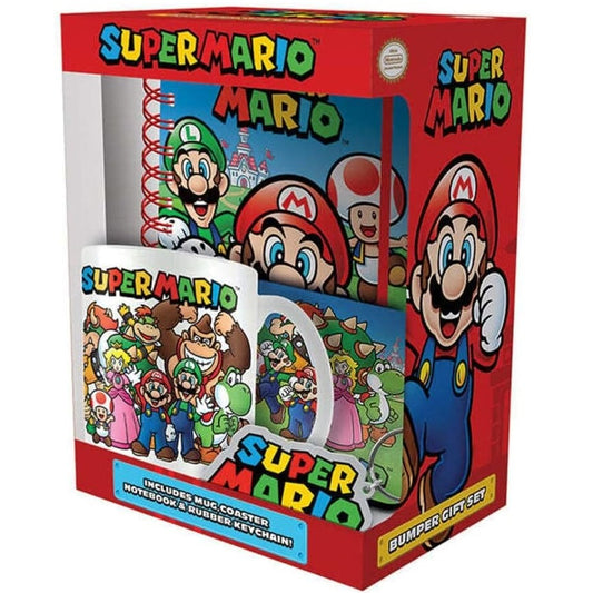Pyramid International Super Mario- Gift Set- Tazza, sottobicchiere, portachiavi, taccuino