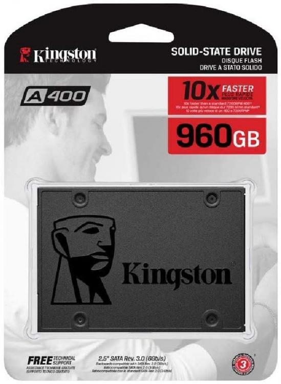 Kingston Hdd Ssd 2.5" 960Gb A400 Sa400S37/960G 2.5" Sata Memory Pc Computer