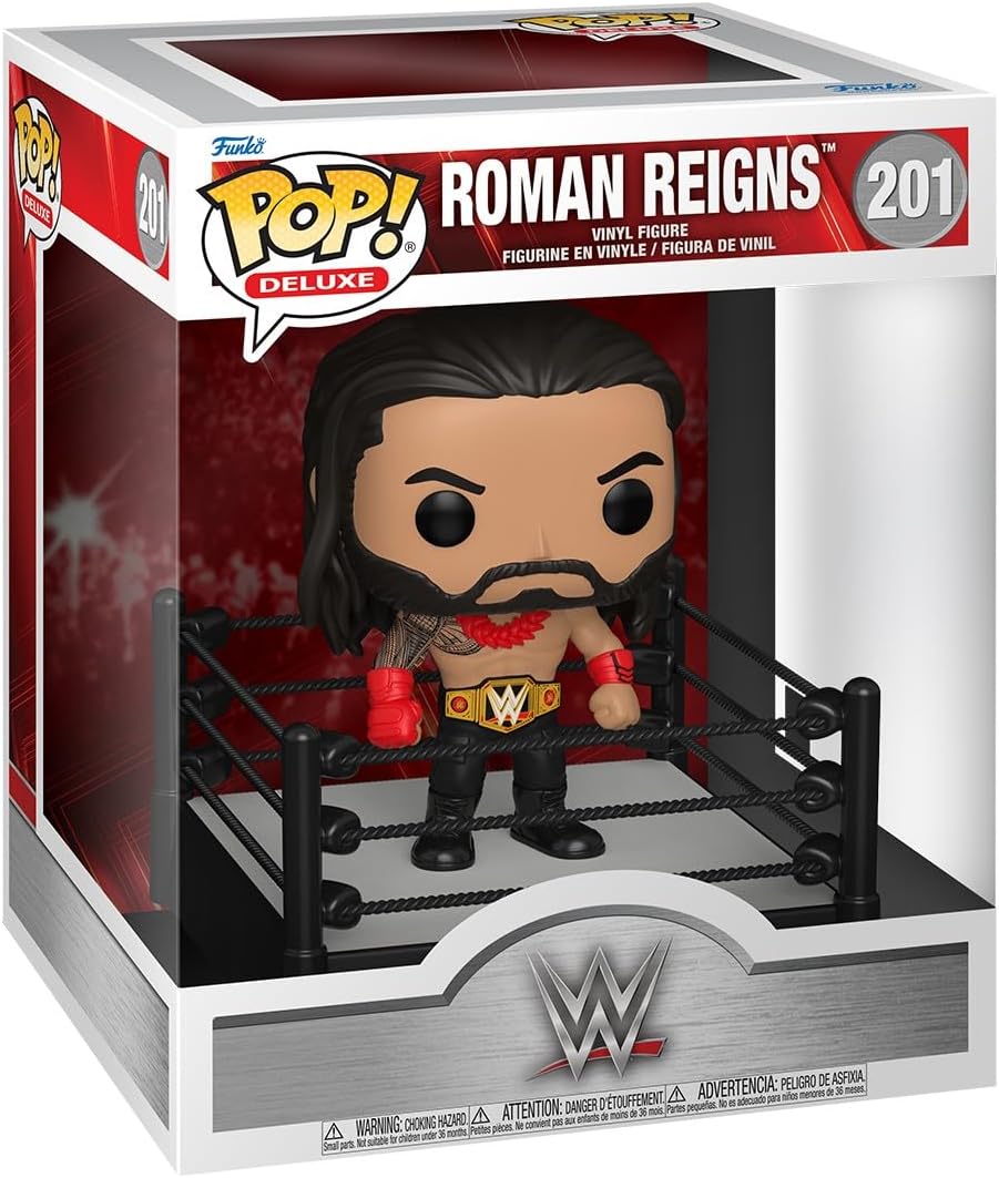 Funko Pop! WWE (201) Roman Reigns in Ring (Championship Belt) Vinyl Figure 15cm