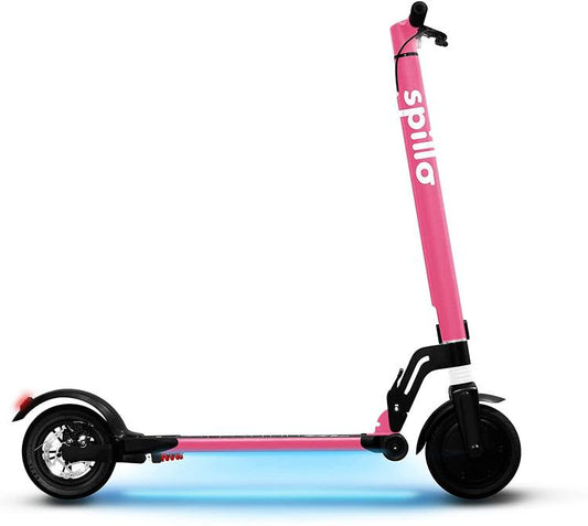 The One Spillo Xl 350W Monopattino 8,5" Led Scooter Elettrico Pieghevole Pink