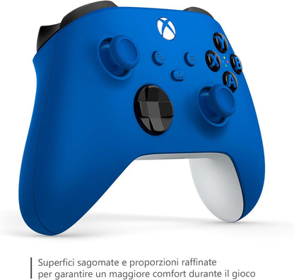 Controller Microsoft Xbox Serie X/S Blue Shock Pad Wireless One Joypad Blu Nuovo