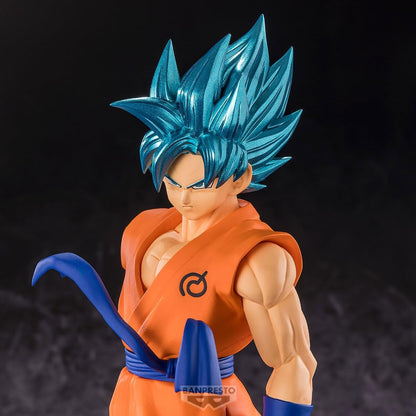 Bandai Banpresto Dragon Ball Super: Goku Super Saiyan Blu Statua Da Collezione - Blood of Saiyans Figure 18cm PVC