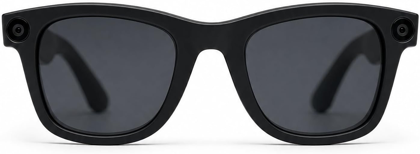 Nilox Occhiali Smart Video con Fotocamera 8MP, Registrazione Full HD UV400, Audio Open-Ear, Lenti Intercambiabili Trasparenti e Solari, Filtro Luce Blu, Autonomia Fino a 18 Ore