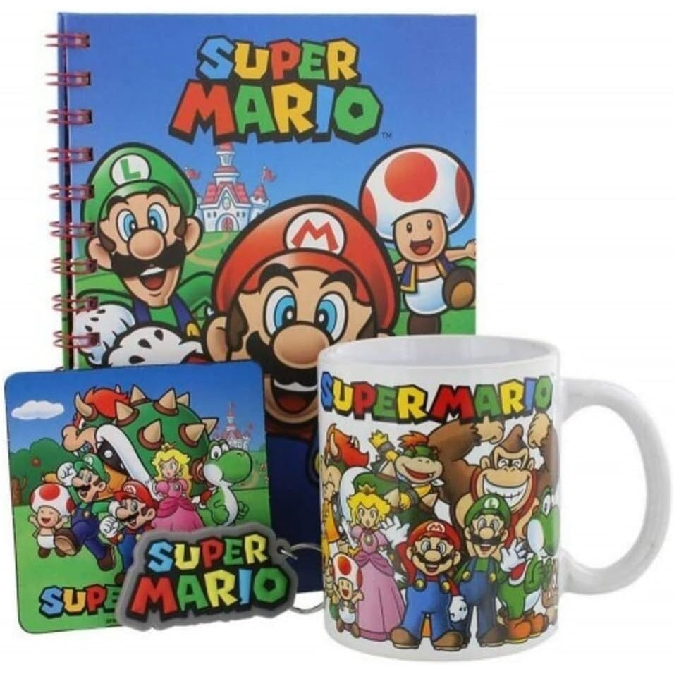 Pyramid International Super Mario- Gift Set- Tazza, sottobicchiere, portachiavi, taccuino
